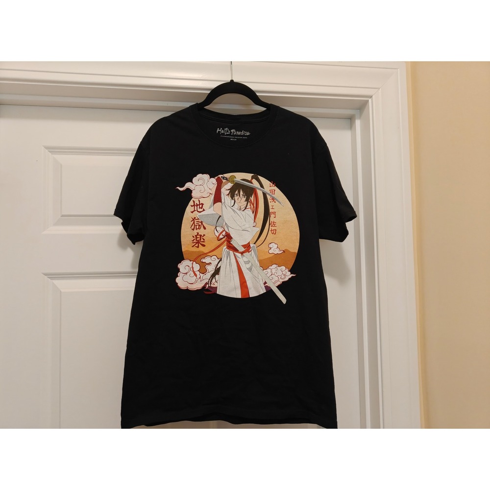 Hells Paradise Sagiri Graphic T-Shirt Mens Medium Black Crunchyroll Anime Tee